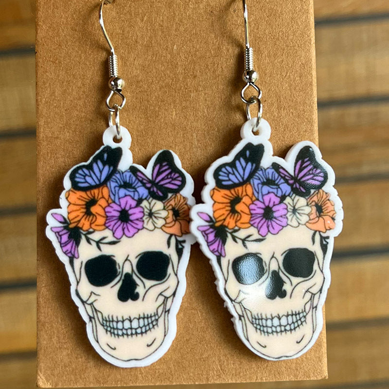 Wholesale  Cute Pumpkin Ghost Acrylic Earrings